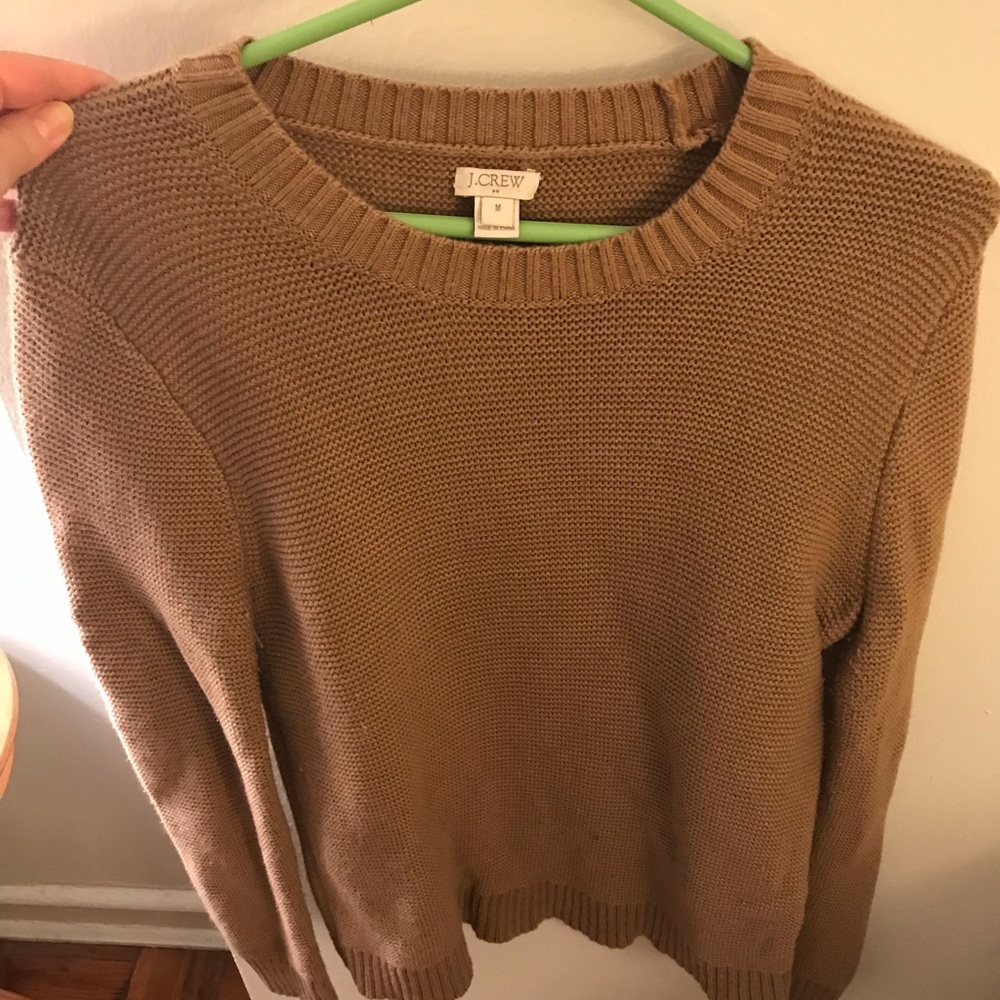 Tan crew-neck sweater